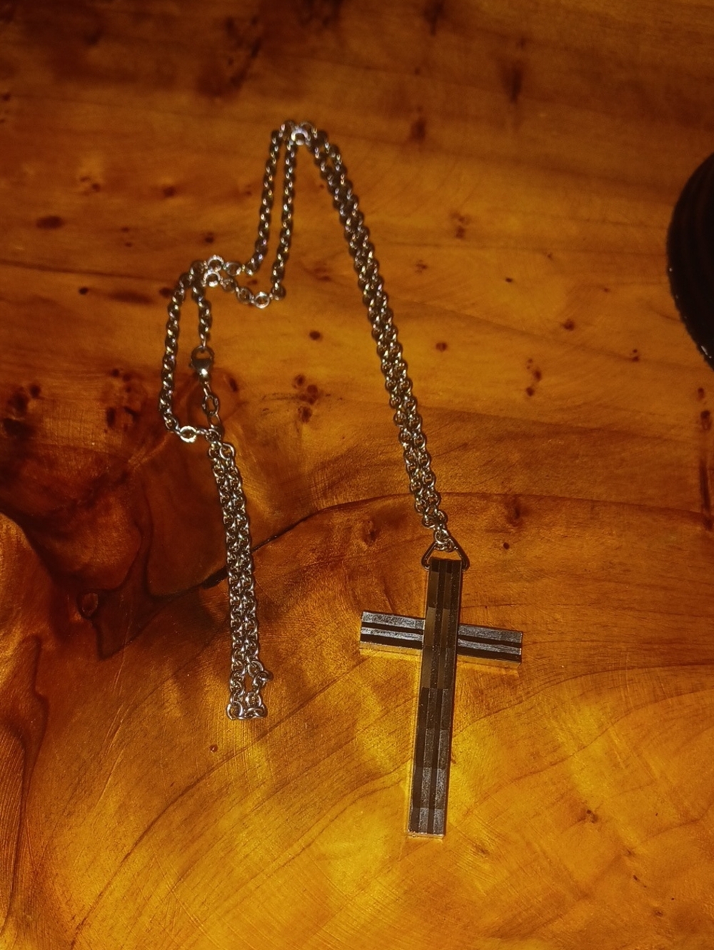 Authentic James Avery 24" Sterling Silver Chain & 2" Geometric Cross Pendant Set